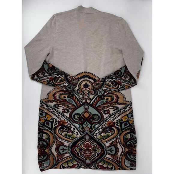 Chicos Womens Open Front Long Sweater Cardigan Medium (Size 1) Boho Earth Tones - Picture 7 of 11